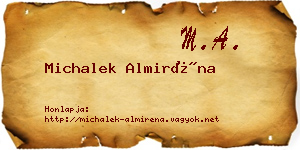 Michalek Almiréna névjegykártya